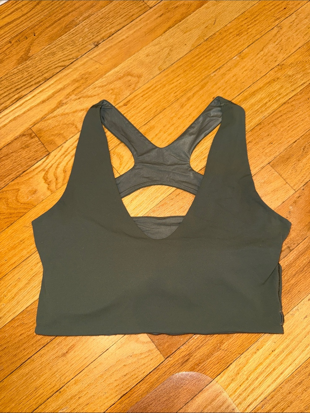 lululemon athletica Deep Olive Racerback Sports Bra